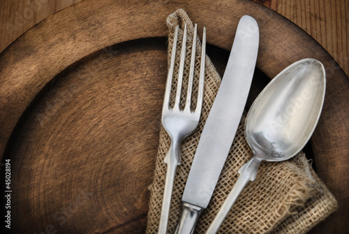 Vintage silverware photo