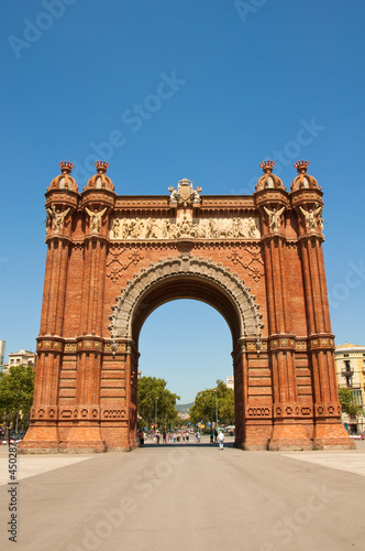 The Arc de Triomf in the Neo-Moorish style. Barcelona.