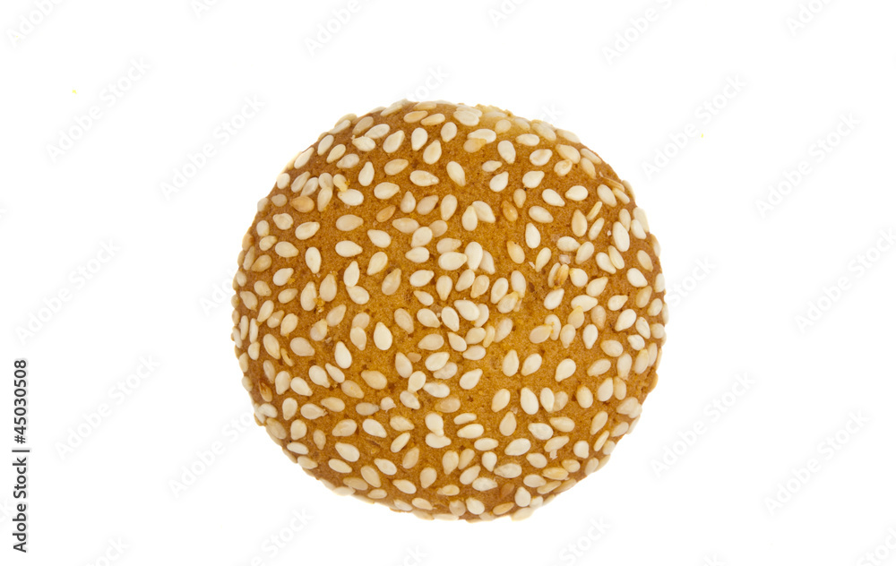 cookies with sesame seeds isolated cookies with sesame seeds isolated