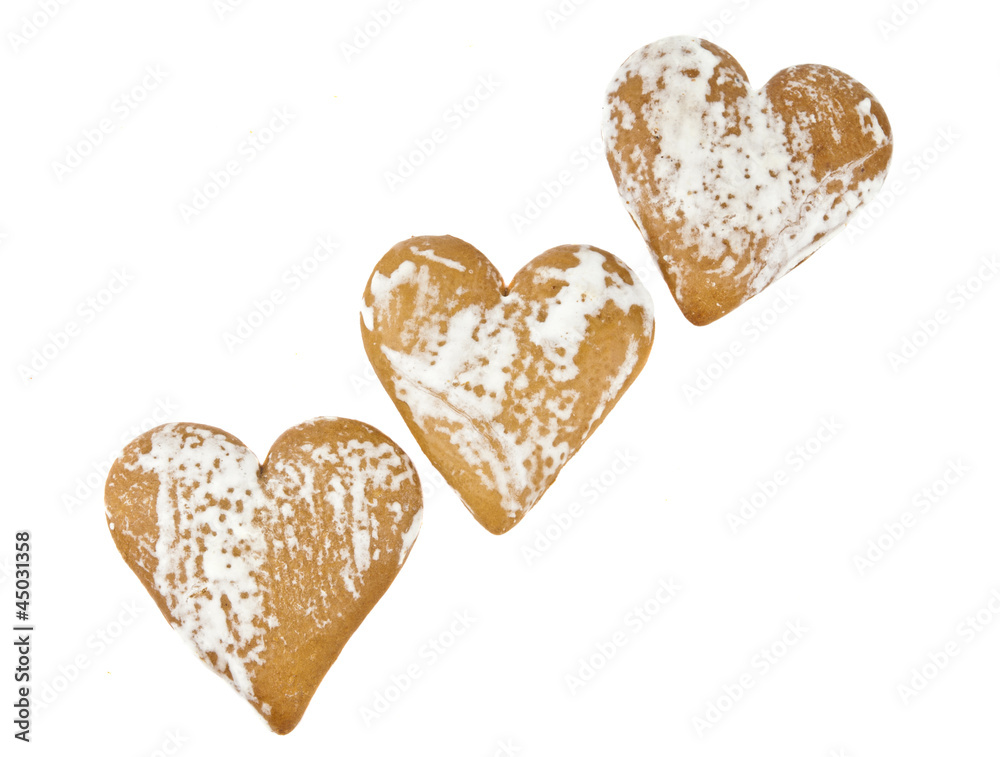 Fototapeta premium heart cookies isolated