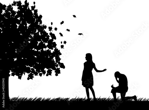 Man begs girlfriend, girl refuses marriage proposal