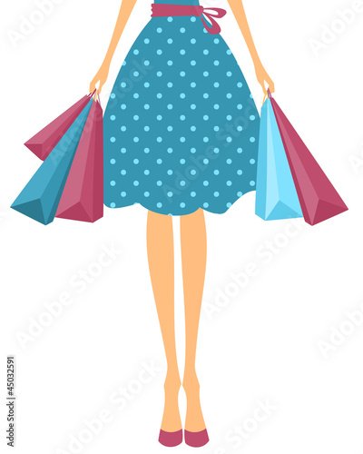 Woman With Shopping Bags