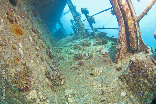 Shipwreck underwater photo