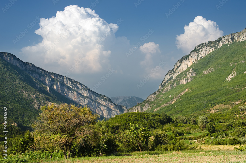 Fototapeta premium Canyon Of Erzen River, Pellumbas - Albania
