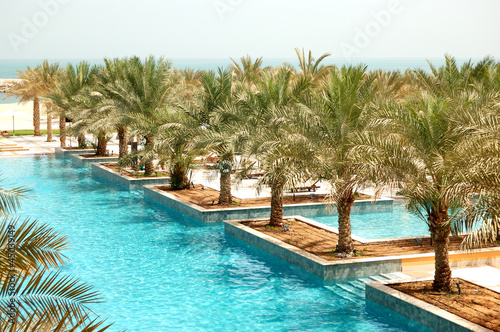 Recreation area of luxury hotel and swimming pool  Ras Al Khaima