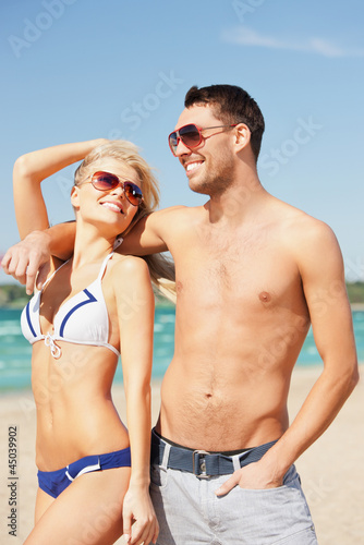 couple walking on the beach