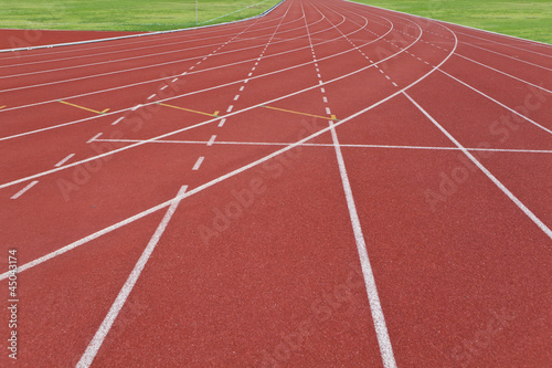 Numbered Running Tracks Of A Stadium