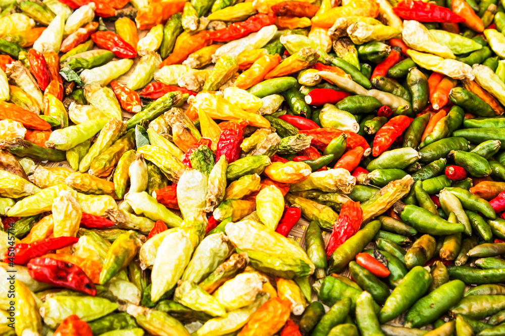Dried hot pepper.