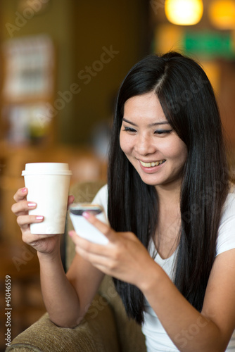 asian woman lifestyle with coffee