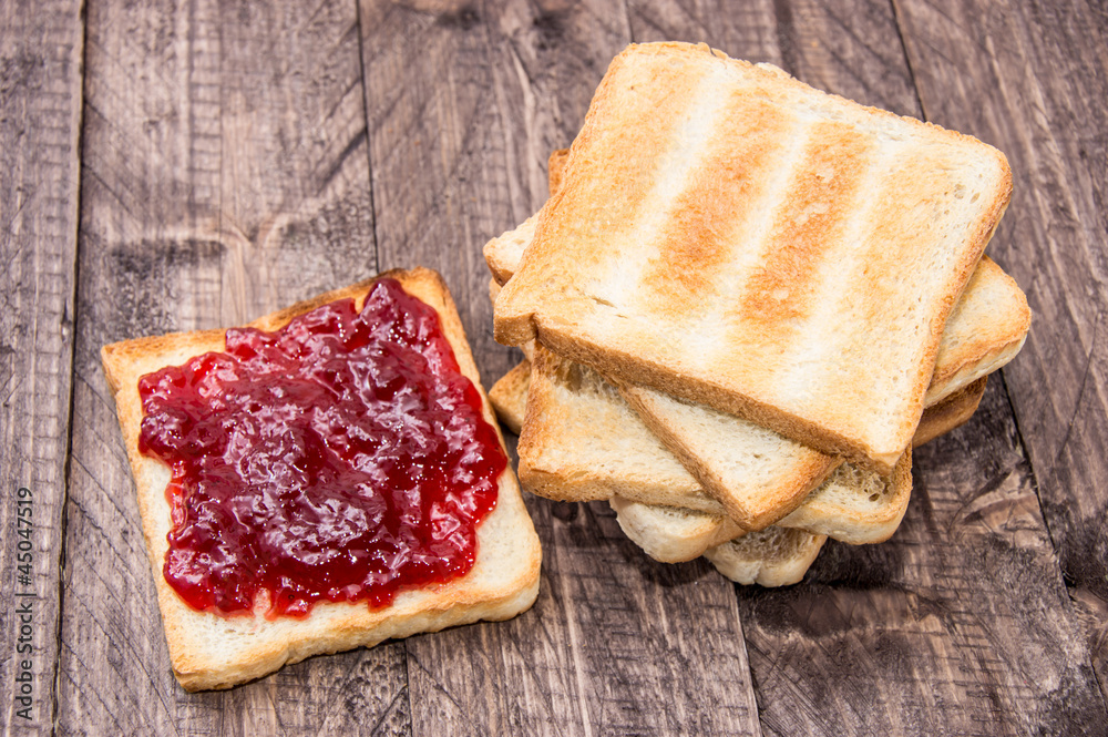 Toasted bread with Jam
