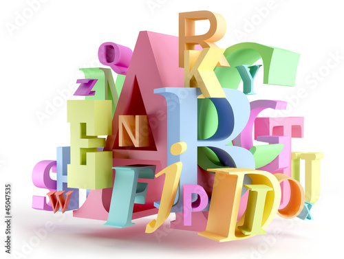 Colorful letters
