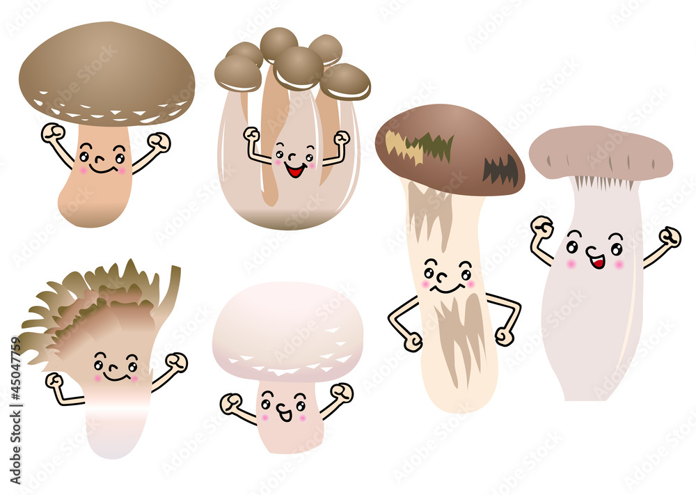 きのこのイラスト Stock ベクター Adobe Stock
