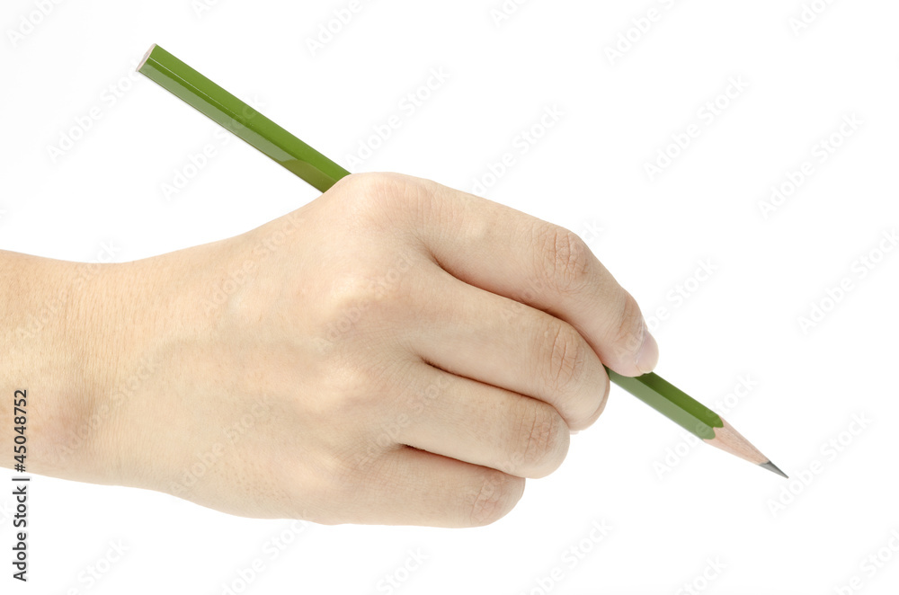 鉛筆　手