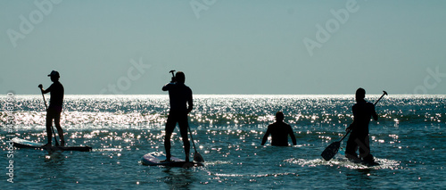 Canvas Print Stand up paddle group