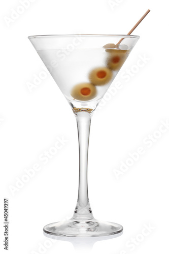Martini with olives.