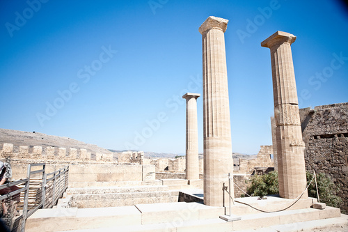  Ancient temple of Apollo at Lindos, Rhodes island, Greece