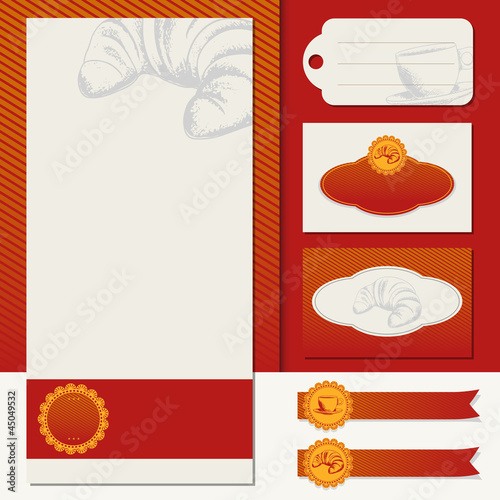 corporate identity template cafe and bakery