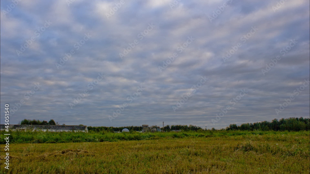 Heavy gray clouds over lake, timelapse Heavy gray clouds over lake, timelapse