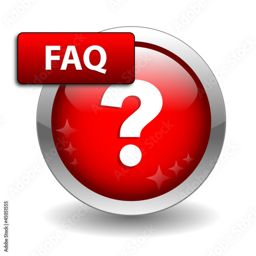 "FAQ" Web Button (information help customer service hotline)
