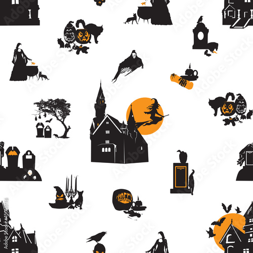 Seamless background with Halloween theme
