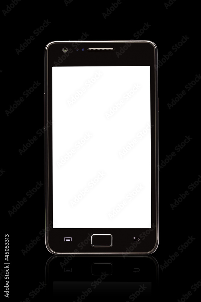Smart Phone with a Blank Screen isolated on Black Smart Phone with a Blank Screen isolated on Black