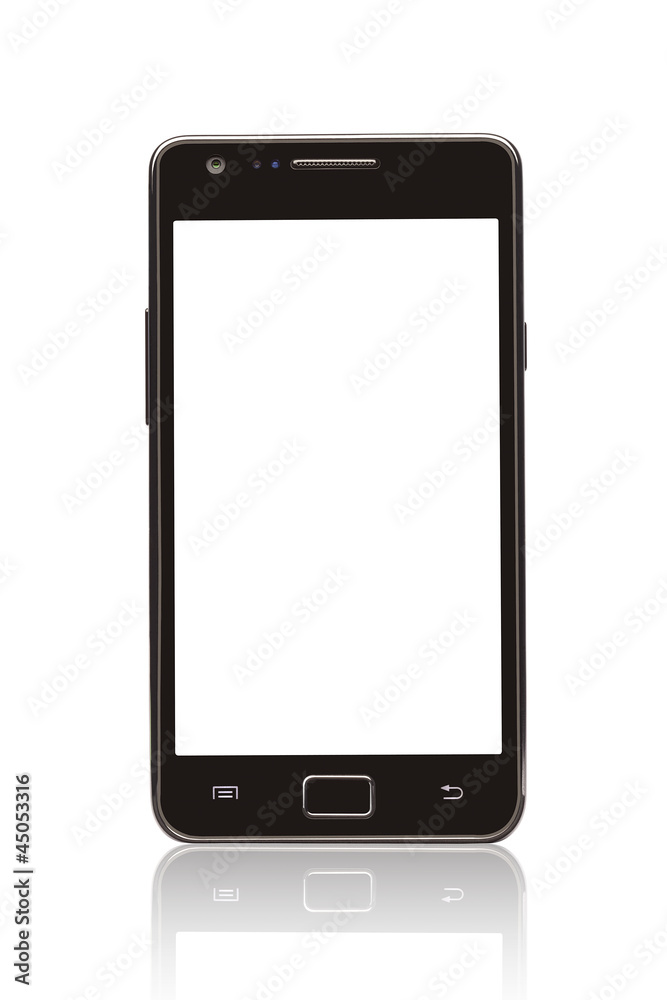 Smart Phone with a Blank Screen isolated on White Smart Phone with a Blank Screen isolated on White