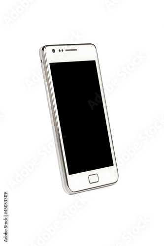 Smart Phone with a Blank Screen isolated on White