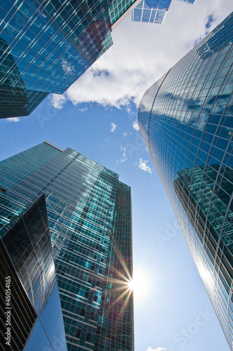 Skyscrapers on sky background