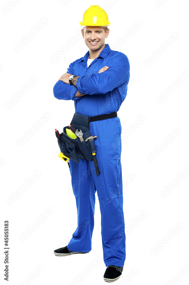Portrait of confident smart construction worker Portrait of confident smart construction worker