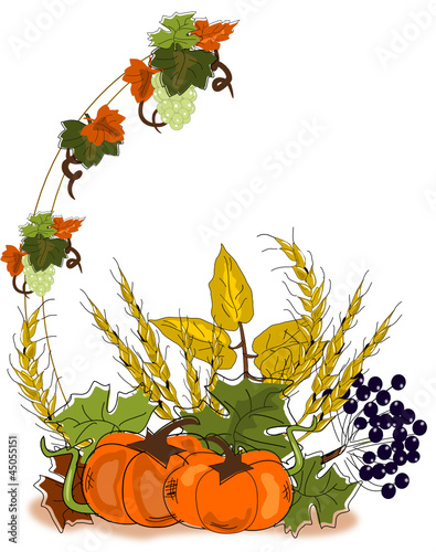 Herbst, Autumn Illustration
