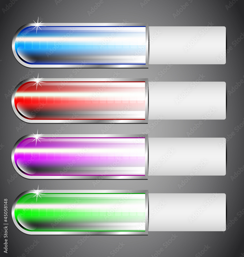 Vector glossy stickers with empty text blocks Vector glossy stickers with empty text blocks