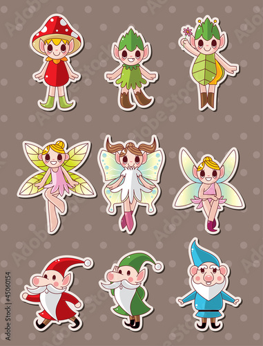 cartoon little baby fairy stickers