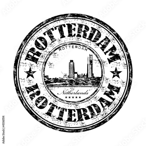 Rotterdam grunge rubber stamp