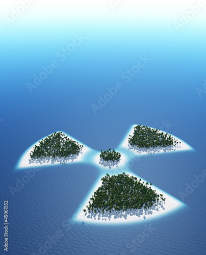 Radioaktiv Symbol - Insel Konzept photo