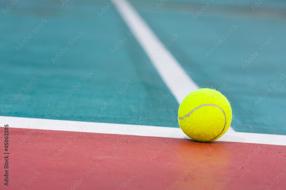 Tennis ball on the field.