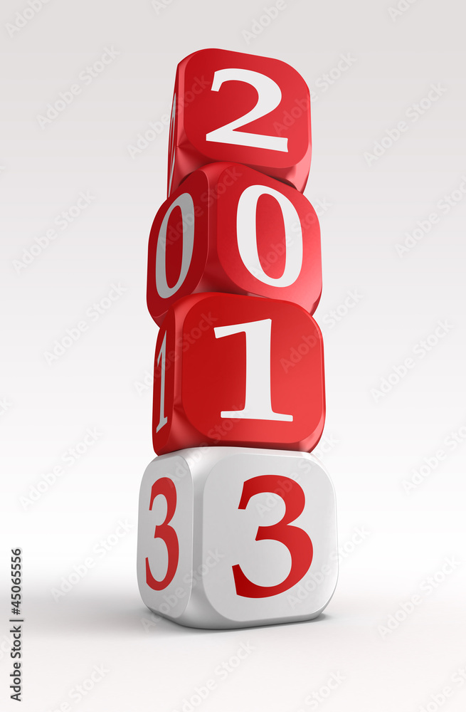 new year 2013 3d red and white box tower new year 2013 3d red and white box tower