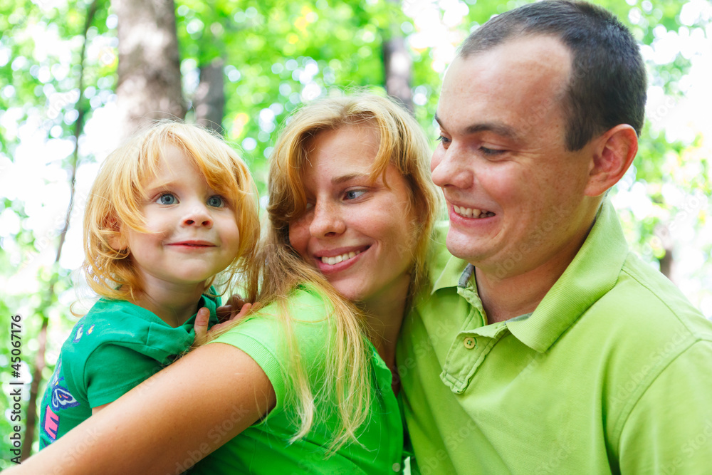 Portrait of a funny family having fun Portrait of a funny family having fun