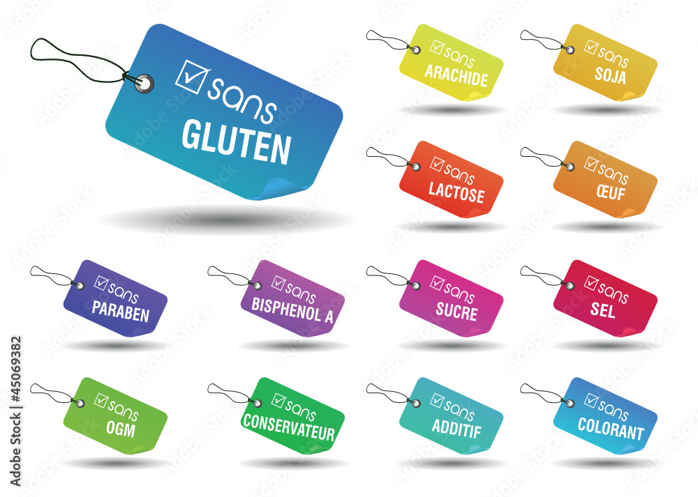 étiquette produits allergènes et nocifs