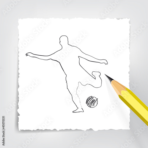 Zeichnung Fußballer