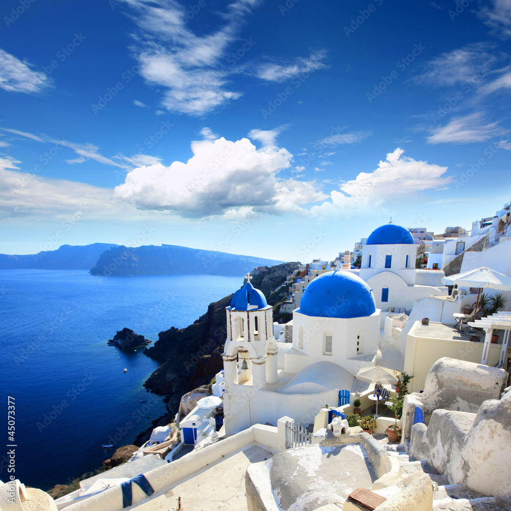 Naklejka premium Grecja - Santorini (wioska Oia)
