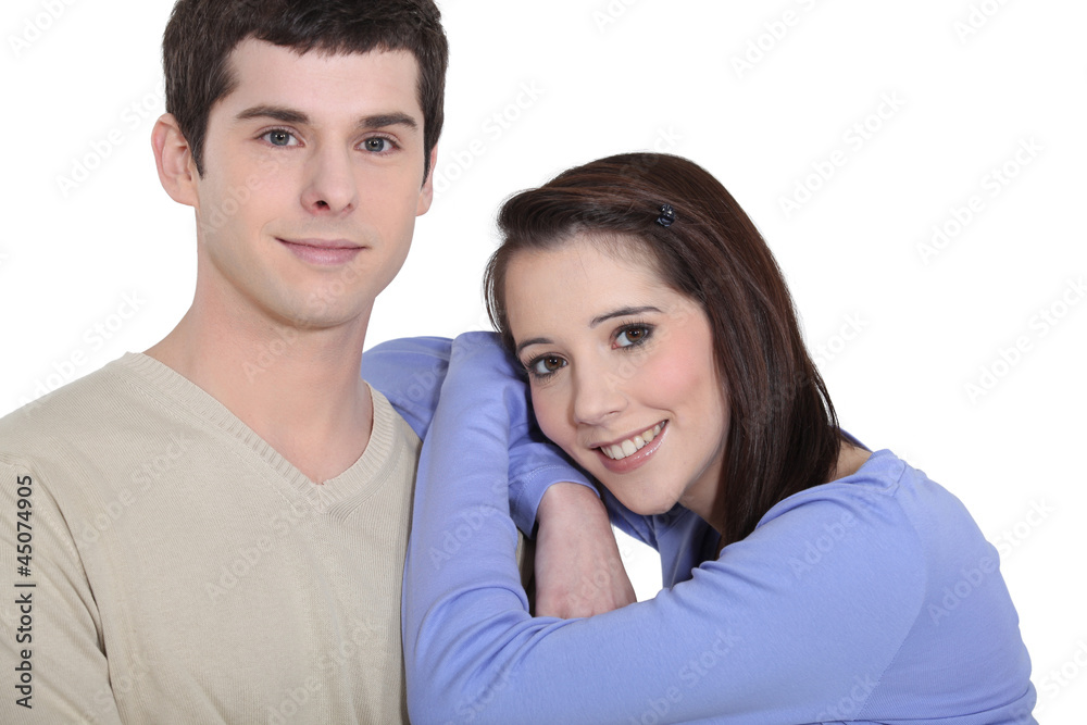 Young couple in studio Young couple in studio
