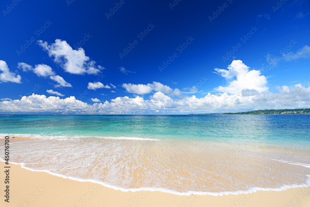 南国の美しいビーチと紺碧の空