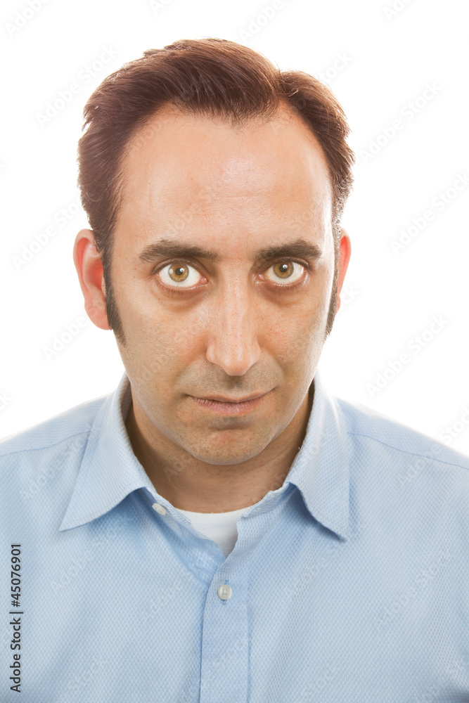 Portrait of man on white background Portrait of man on white background