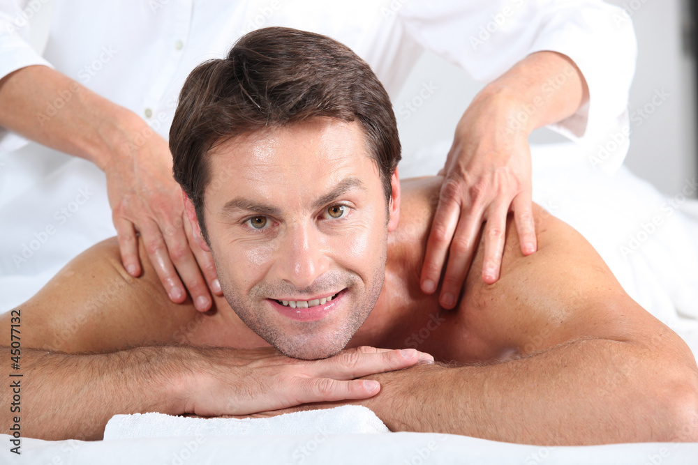 man having a massage man having a massage