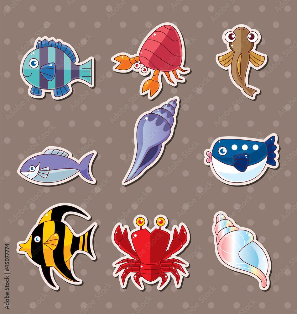 cartoon fish stickers