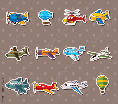 cartoon airplane stickers