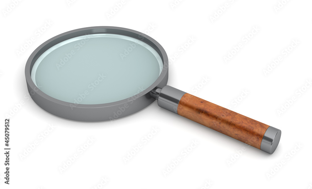 Magnifying glass laying down Magnifying glass laying down