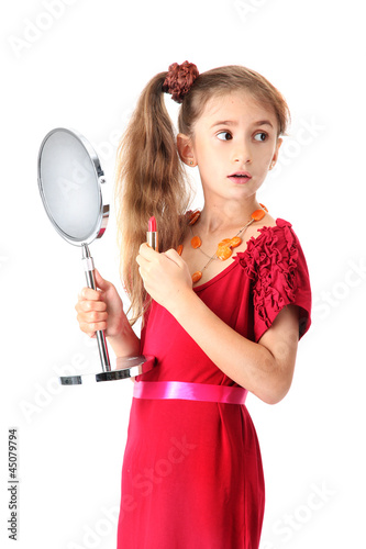 little girl in her mother's...