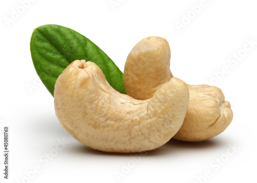 Cashew and leaves photo