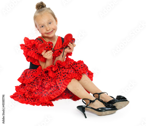 the girl in a red Spanish dress (series)